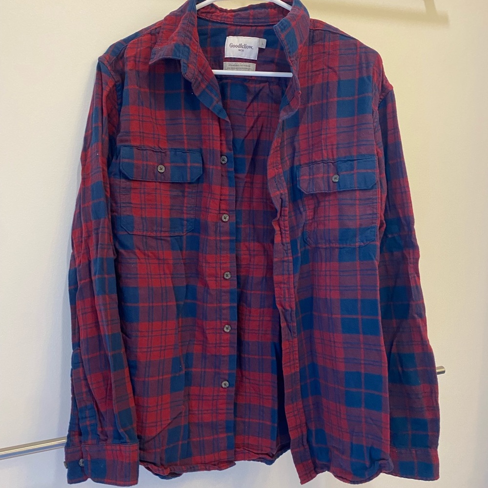 Goodfellow Plaid Button-Up